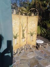 Separè Paravento in Ferro e dipinto a mano  Shabby Chic Vintage