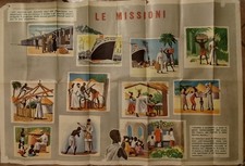 manifesto poster scolastico religione le missioni scuola anni 60 colonie