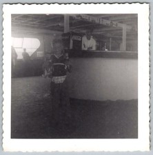 B&W Snapshot Boy At Coca-Cola