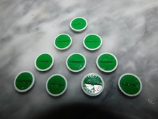 SUBBUTEO VINTAGE ANNI 70 - SET COMPLETO (10) DI BASI ORIGINALI HW - BIANCO/VERDE