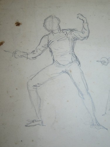 Scuola francese xix - xix, disegno