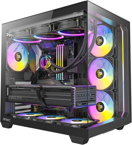 Antec black argb case midi - c5,