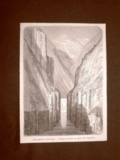 Golfo fjord di Gudvangen nel 1863 Norvegia