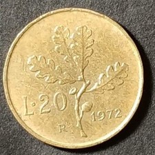 20 lire repubblica italiana da