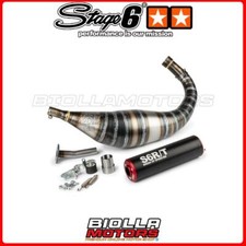 S6-96188851/RE MARMITTA STAGE6 R/T 80 - 90CC CNC ROSSO / NERO MALAGUTI XTM ENDUR