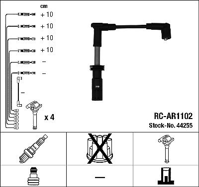 Set cavi candela ngk - set,