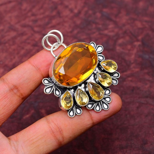 Gemma citrino argento - , sterling
