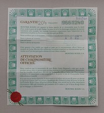 ROLEX Guarantee Warranty Paper Booklet seriale 9661240 - Anno 1987