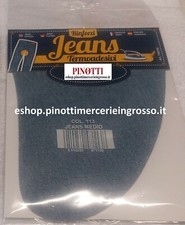2 TOPPE COL JEANS MEDIO X RINFORZO CAVALLO DEI PANTALONI TERMOADESIVE MADE ITALY