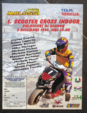 ADVERTISING PUBBLICITA' SCOOTER CROSS INDOOR PALASPORT DE GENOVA 1993 MALOSSI