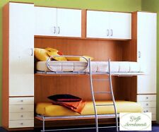 CAMERETTA RAGAZZI C/ARMADI E LETTO A CASTELLO A SCOMPARSA C/ FRENI IDRAULICI 170