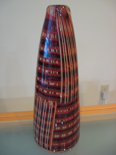 Vaso avem rosso nero patchwork - rosso,