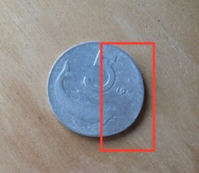 5 LIRE DEL 1955  REPUBBLICA ITALIANA - con difetto di conio - 