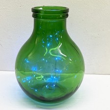 Damigiana in vetro verde bocca