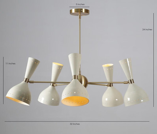 Lampadario sputnik ottone - lampadario,