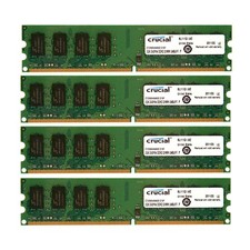 Crucial 8GB Kit 4pz 2GB DDR2 800MHz PC2-6400U 2Rx8 CL6 Memoria Desktop DIMM RAM