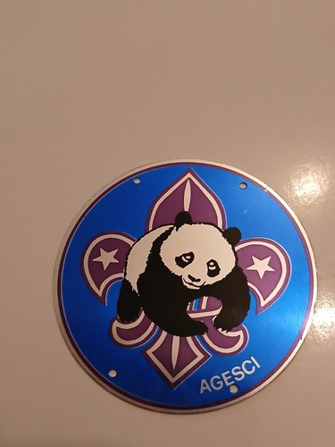 Placchetta agesci panda - placchetta, blu
