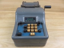 vecchia macchina CALCOLATRICE INZADI a manovella addizionatrice vintage d'epoca