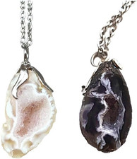 CRIGEMA - Ciondolo Pendente Collana Minerali Pietre Dure Semipreziose Gioielli A