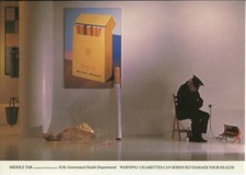 Art gallery guard cigarettes - art,