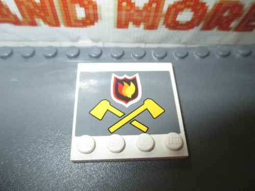 Lego tile studs 4x4 fire - 1x,