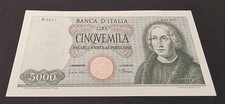 CINQUEMILA 5000 LIRE COLOMBO 1° TIPO UNA CARAVELLA REPUBBLICA ITALIANA