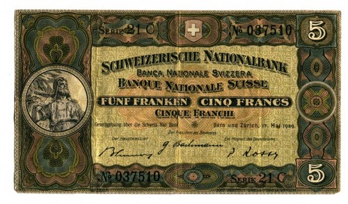 Banknote banque francs - banknote, 5
