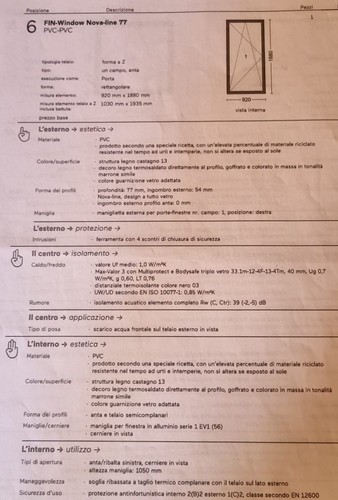 Porta vetro nuova finstral - vetro,