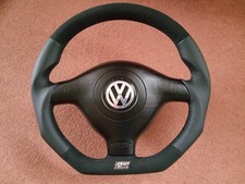 VW GOLF 4 IV R32 GTI GT BORA PASSAT VOLANTE PELLE ALCANTARA CON AIRBAG