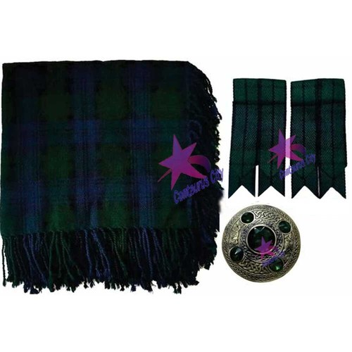 Kilt fly plaid - kilt, nero