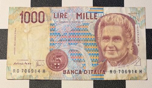 Bank italy 1000 lire mille - bank,