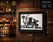 Cadre déco cocktail bar 13x18 - cadre,