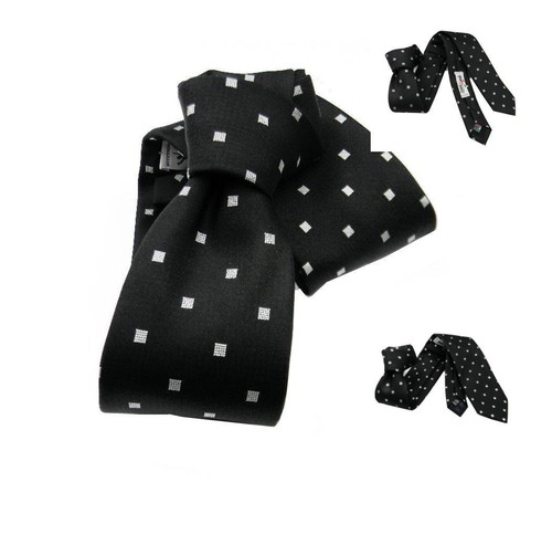 Cravatta seta nera con - in,