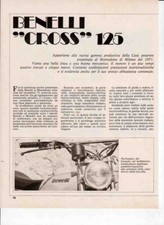 advertising TEST MOTO BENELLI CROSS 125  1973 MOTOITALIANE REGOLARITA   ENDURO