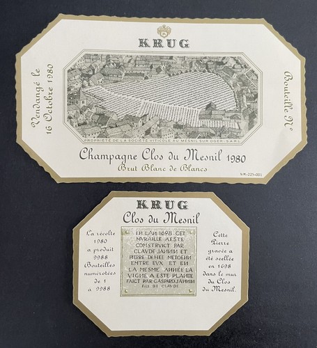 Une étiquette champagne - une,