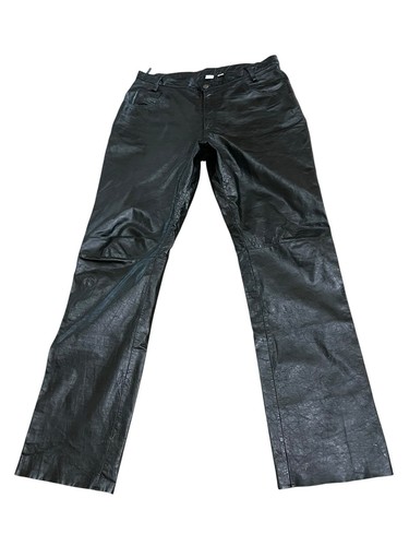 Pantalone foderato pelle nera