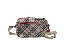 Mini borsa a tracolla Burberry Blue Label London Check beige