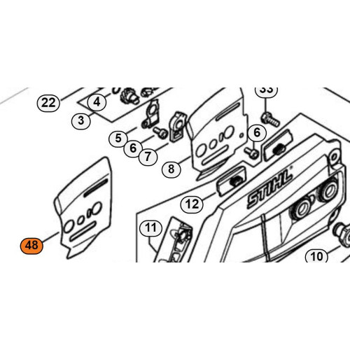 Stihl lamiera laterale interna - lamiera,