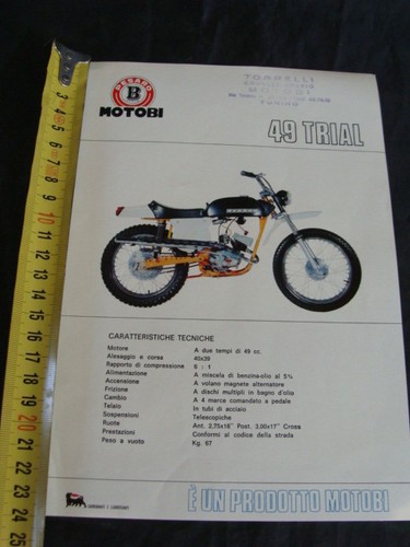 Foglio pubblicitario motobi - foglio,