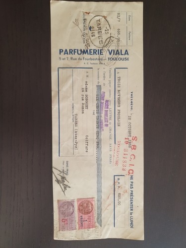 Cambiale francese parfumerie - cambiale,