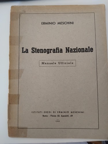Libro stenografia nazionale - libro,
