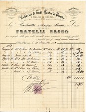 1882 GENOVA F.lli SASSO - Fabbrica di tubi, lastre di piombo e pallini da caccia