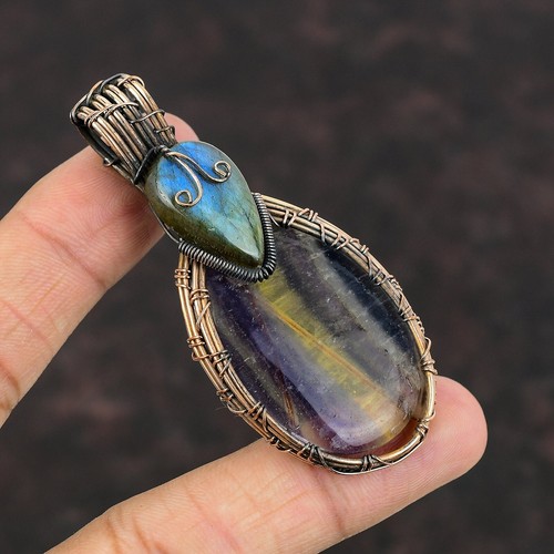 Ciondolo multi fluorite gemma