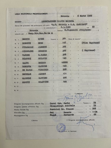 Brescia vs cagliari - 06/03/66,