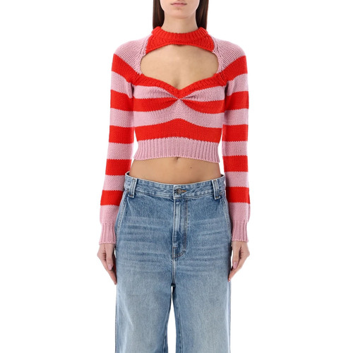Marni striped crop sweater - striped, in
