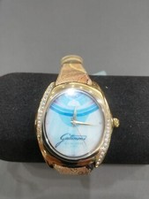 Orologio Gattinoni Donna Cassa  In Acciaio Dorato Con Strass Laterali Fashion 