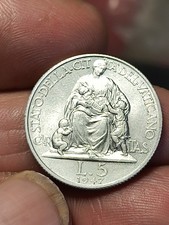 Moneta 5 LIRE 1947 PIO XII