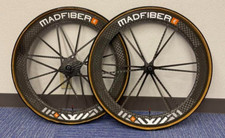 Madfiber Carbonio Tubolare Bici da Strada Ruote Cerchio Freno 60/66mm 1075g Usato F/S