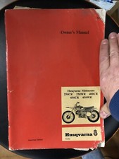 Manuale Uso E Manutenzione Owner’s Manual Husqvarna CR/WR 250-400-450 1972