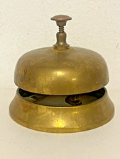 CAMPANELLO DA SCRIVANIA / RECEPTION / PORTATA in OTTONE - VINTAGE - FUNZIONANTE